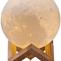 Luminária Lua Cheia Impressão 3d 15cm -