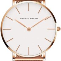 Relógio Feminino Hannah Martin Pulseira Aço Inoxidável
