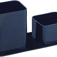 PORTA CANETAS DUPLO PRETO, DELLO, 3030P.0012, Preto,