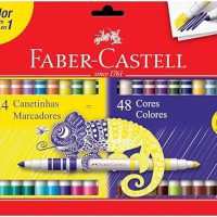 Canetinha Hidrográfica Bicolor, Faber-Castell, 15.0624N, 24 Canetas/48
