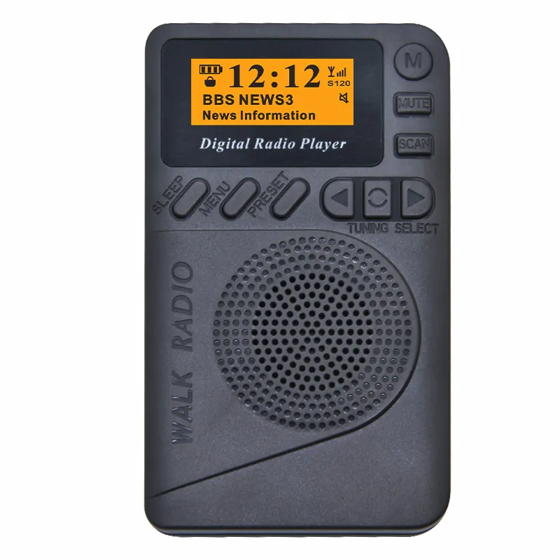 Dab/dab + leitor de rádio digital dab recepção fm mp3 player bolso mini receptor estéreo display lcd bom alto-falante de som