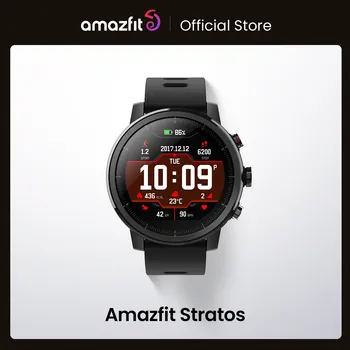 Original Amazfit Stratos Smartwatch Smart Watch GPS Calorie Count 50M Waterproof for Android iOS Phone