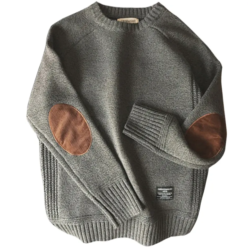 Camisola de malha de lã grossa solta para homens, pulôver oversize, malhas casuais, streetwear Harajuku, nova moda, 2023