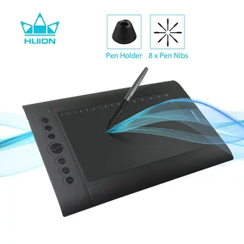HUION H610 PRO V2 Graphic Tablet Professional Drawing Digital Tablets Battery-Free Stylus Pen Tablets Tilt Support 8192 Levels