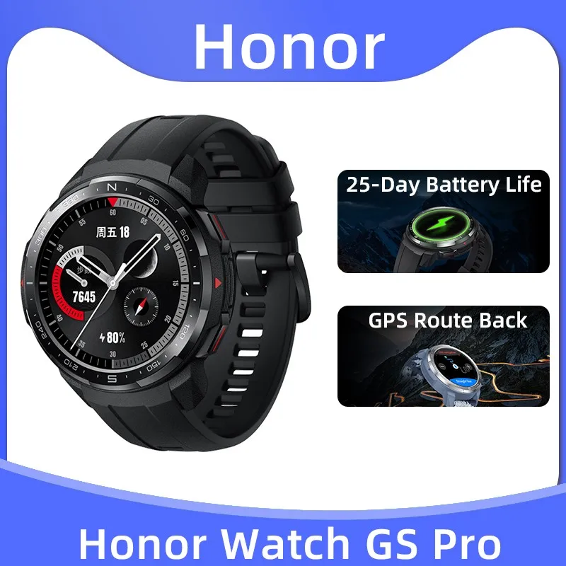 Honra-GS Pro Sports relógio inteligente para homens, smartwatch SpO2, monitoramento de freqüência cardíaca, chamada Bluetooth, 1.39 