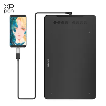 XPPen Deco 01 V2 10 inch Drawing Tablet Graphics Digital Tablet Tilt Android Windows MAC 8 Shortcut Keys (8192 Levels Pressure)