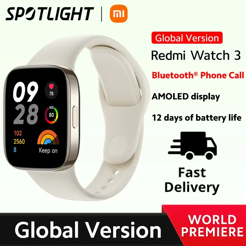 [Estreia mundial] Relógio Redmi 3 Versão Global Bluetooth Phone Call Relógio Inteligente 1.75 