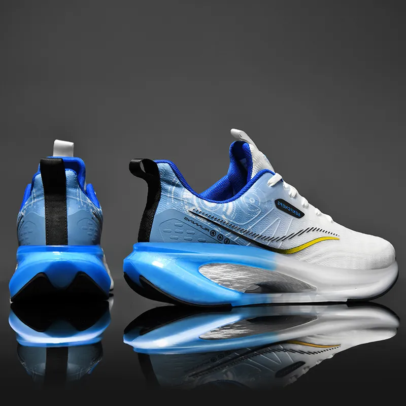 Air Cushion Marathon Running Shoes para homens e mulheres, calçados esportivos respiráveis, leves e confortáveis, tênis de treinamento atlético, novos, 2023