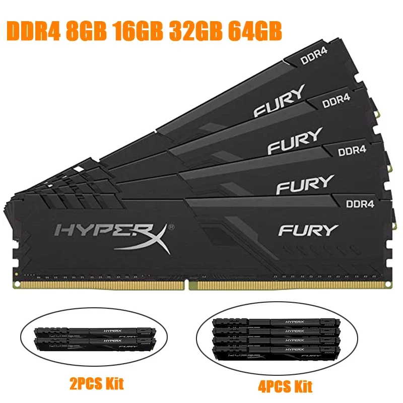 DDR4 Gaming Desktop Memory, DDR4 3200MHz, 2666MHz, 2400MHz, 8GB, 16GB, 32GB, PC4-25600, 288Pin DIMM