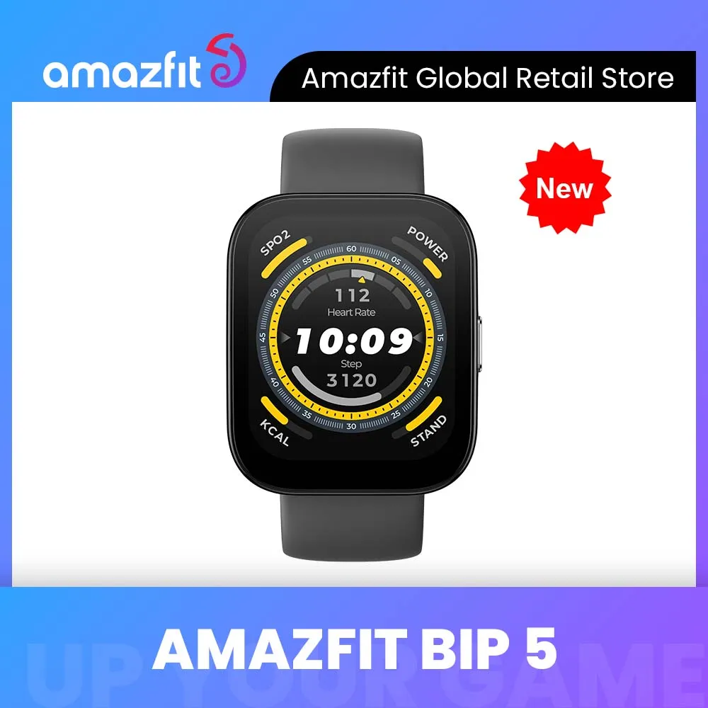 Amazfit-Bip 5 Ultra-Large HD Display Smartwatch, 1.91 