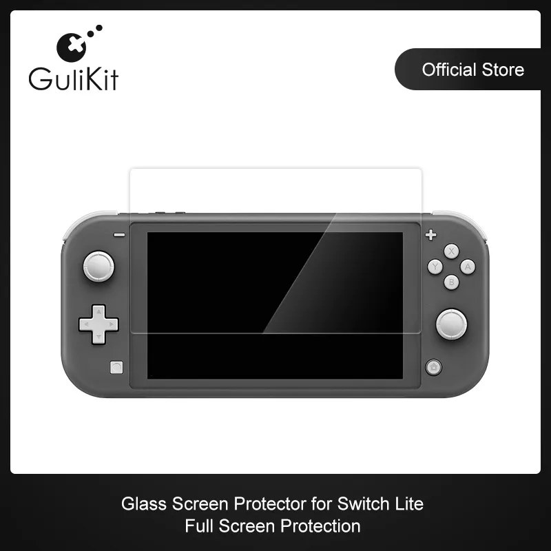 Gulikit-protetor de tela de vidro Nintendo Switch Lite, fácil de instalar, NS12, 2 Pack