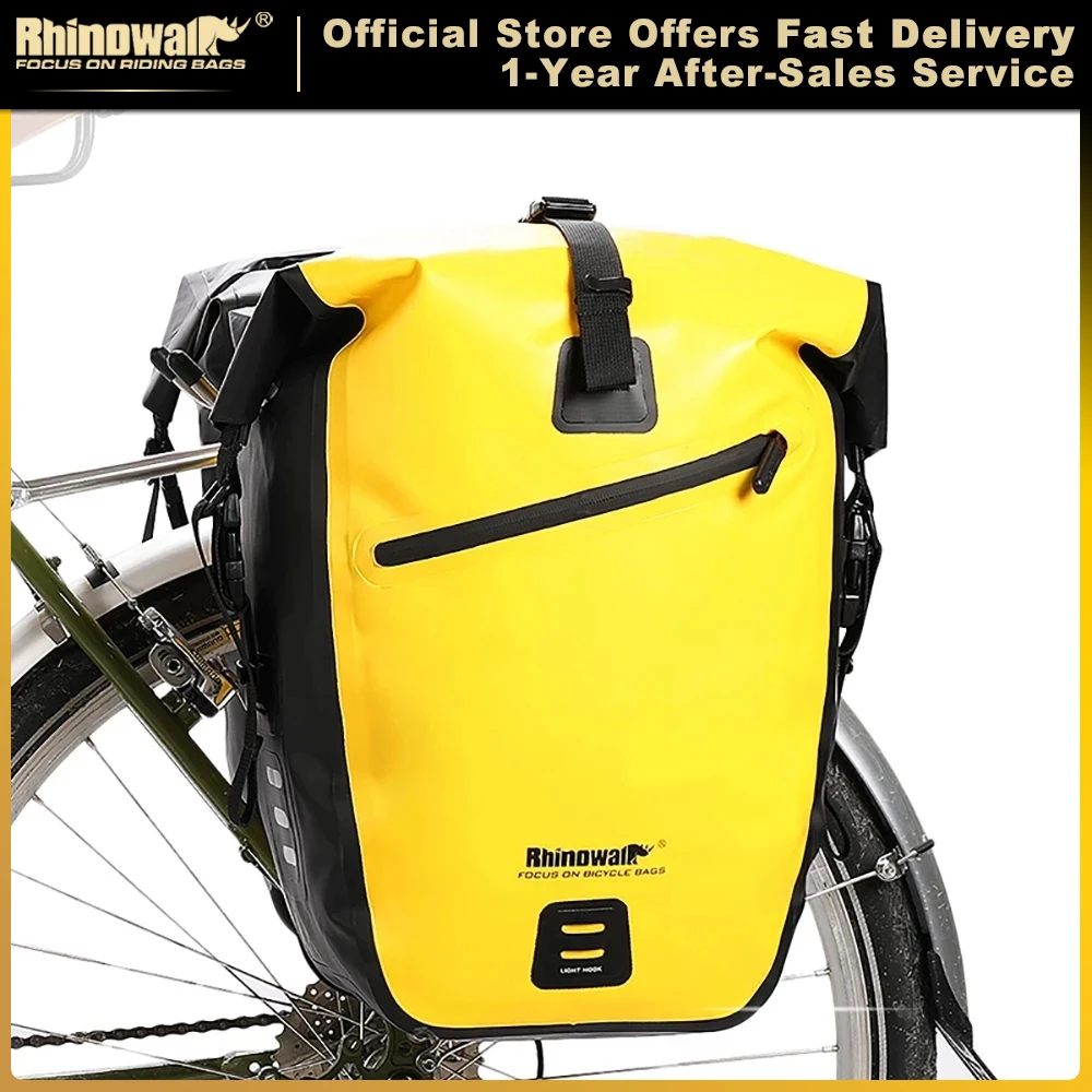 Rhinowalk saco de bicicleta à prova d27água 27l saco de viagem ciclismo cesta rack traseiro da bicicleta bags bags & panniers