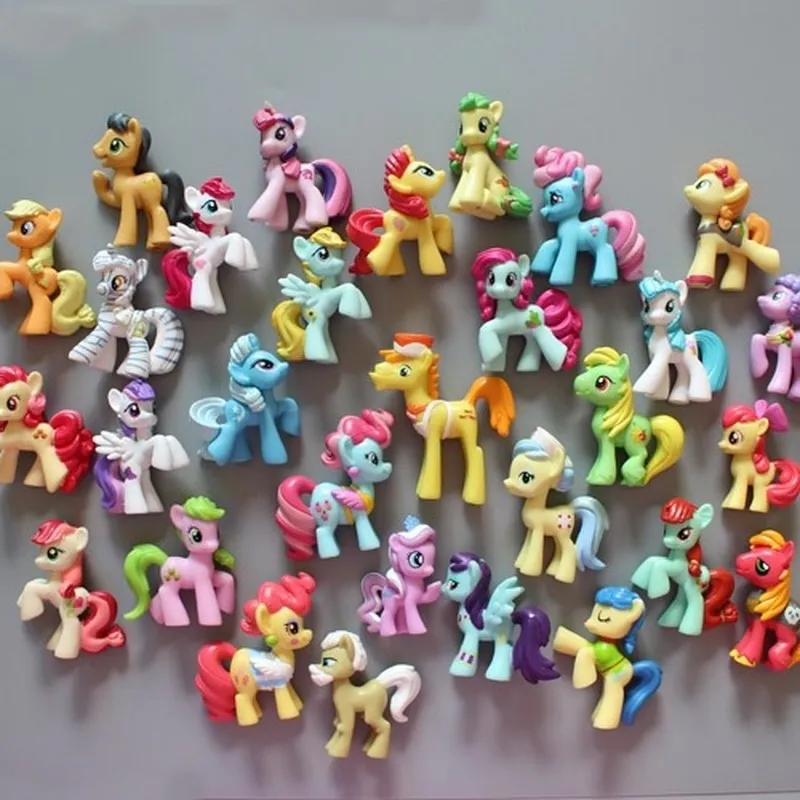 Hasbro-Figuras genuínas My Little Pony, Anime Twilight Sparkle, Rainbow Dash Applejack, modelos Kawaii fofos, brinquedos de bonecas, brindes infantis