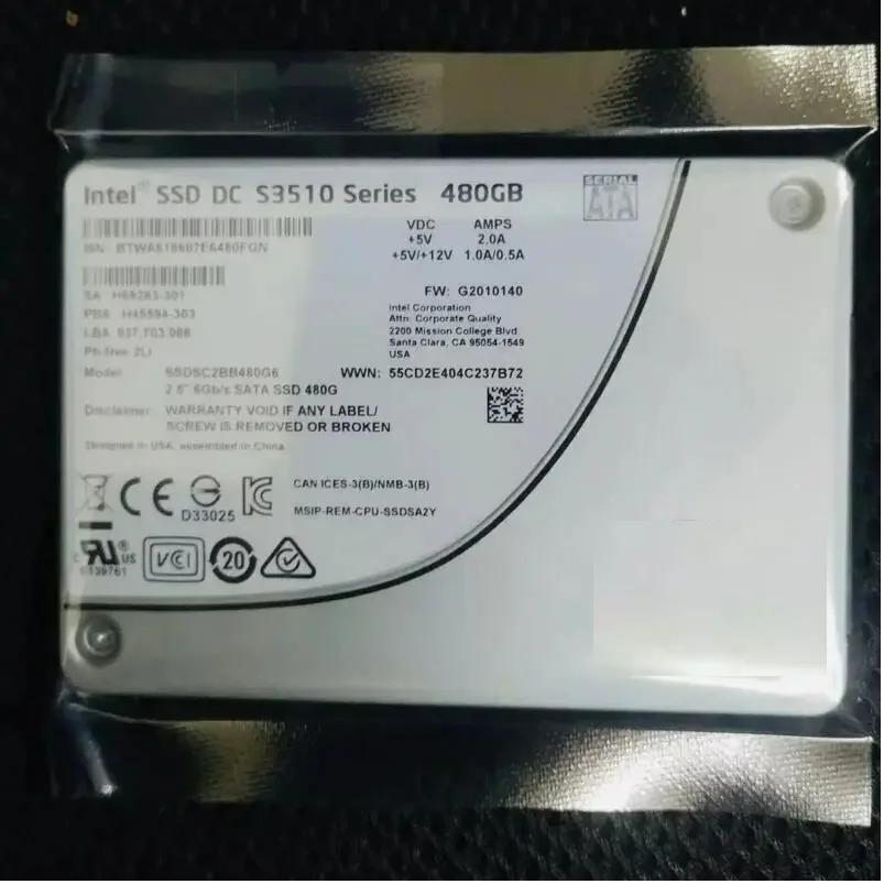 SSD INTL S3510 Série DC, 120GB, 240GB, 480GB, 1,6 TB, 2,5 