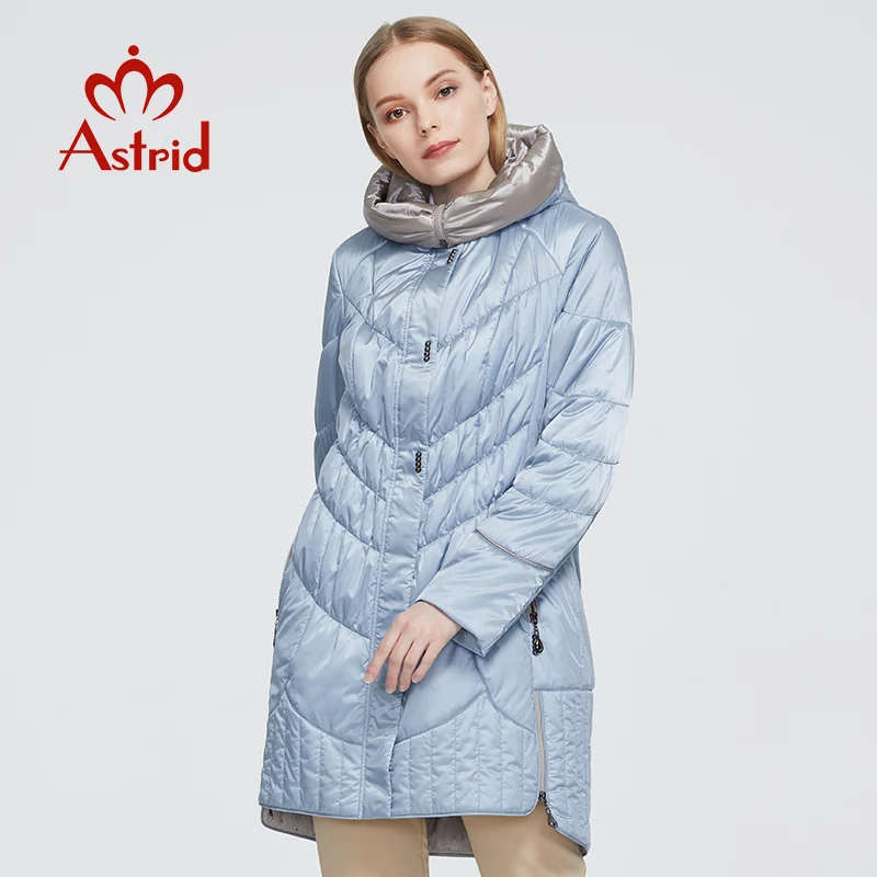 Astrid-parkas com capuz das mulheres, casaco casual, cor sólida, plus size, estilo de moda, melhor para o inverno, am-5810