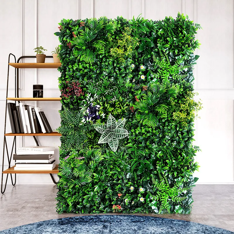 Planta Artificial Rattan Fake Painel, Grama De Folha Verde, Grade De Malha, Decoração De Parede, Jardim Interior e Exterior, Simulação De Gramado, 20x20