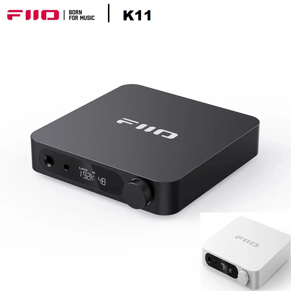 FiiO-K11 Amplificador de Auscultadores DAC Equilibrado de Potência, 1400W, 384kHz, 24Bit, DSD256, Home Audio, PC, Super Fino, Nova Chegada
