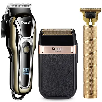 Kemei Clipper Electric Hair Trimmer for men Electric shaver professional Men's Hair cutting machine Wireless barber trimmer