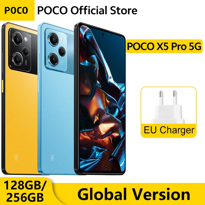 POCO-X5 Pro Octa Core 5G, Versão Global, Snapdragon 778G, AMOLED DotDisplay, Câmera 108MP, Carregamento 67W, 128GB, 256GB, 6,67