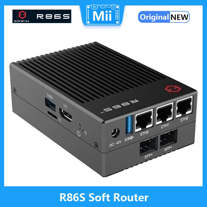 R86S Soft Routing Multi-Net Port, Intel Mini Host, N5105, N6005, 8GB, 16GB, 32GB, 10 Gigabit Fiber, 2.5G